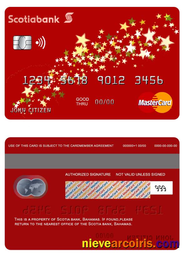 Bahamas  Scotia bank mastercard